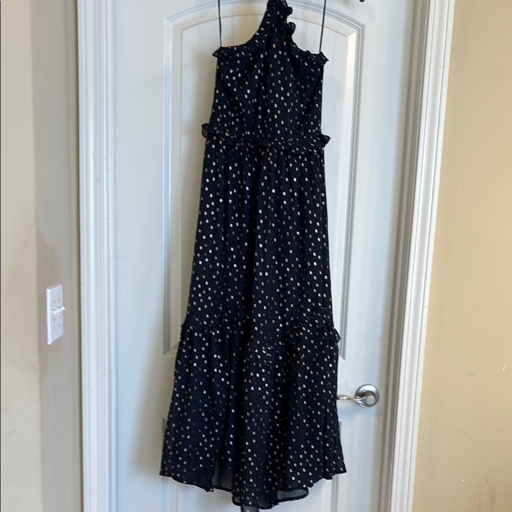 Black and White Polka Dot Halter Dress